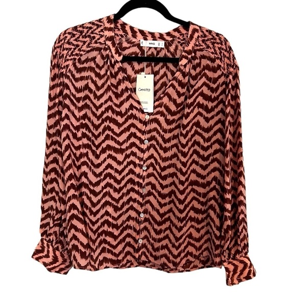 Mango Bicolour Print Blouse - Picture 6 of 15